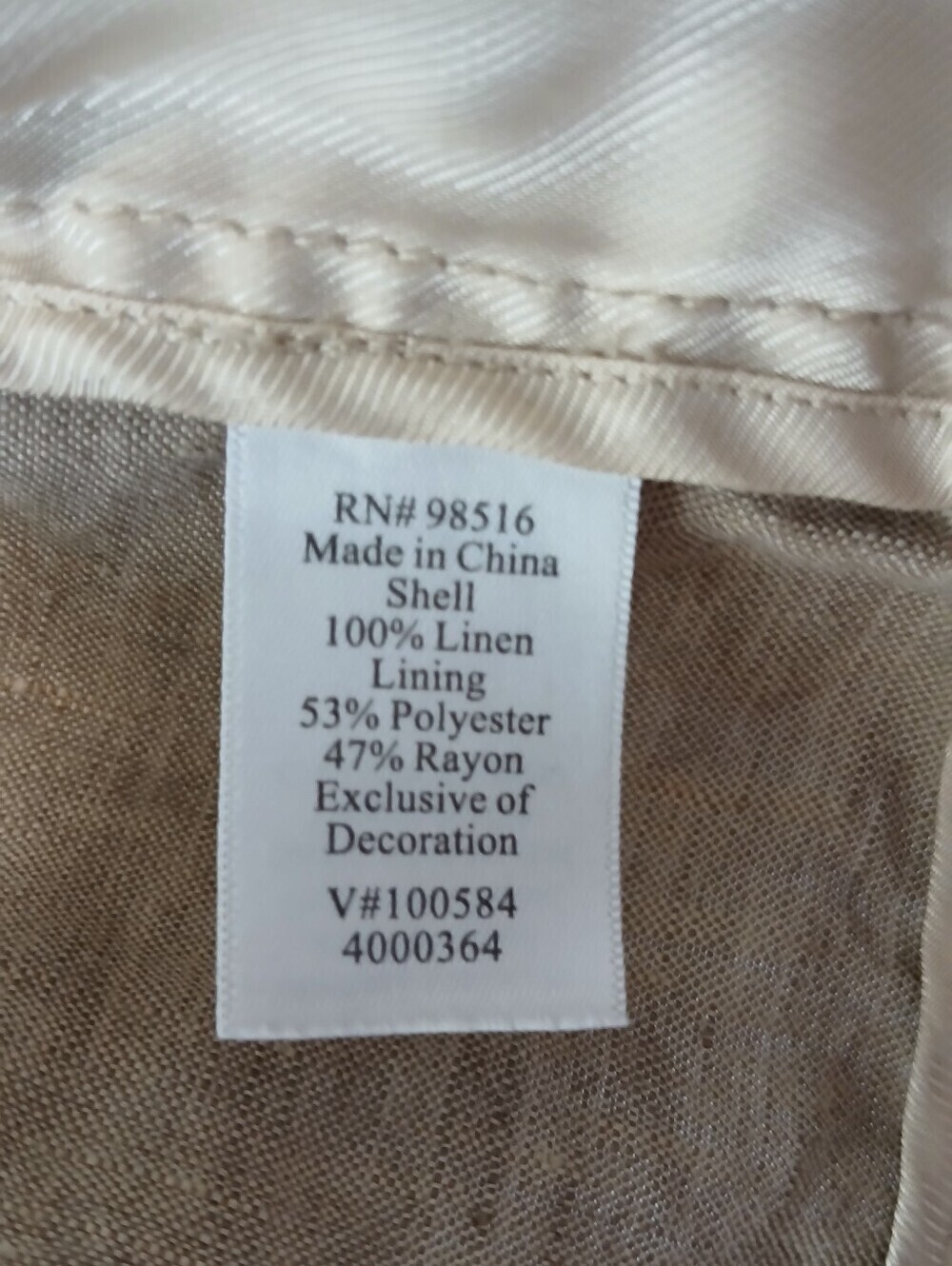 Coldwater Creek Linen Blazer Embroidered Womens Size 8 Lagenlook Business Casual - Picture 3 of 6